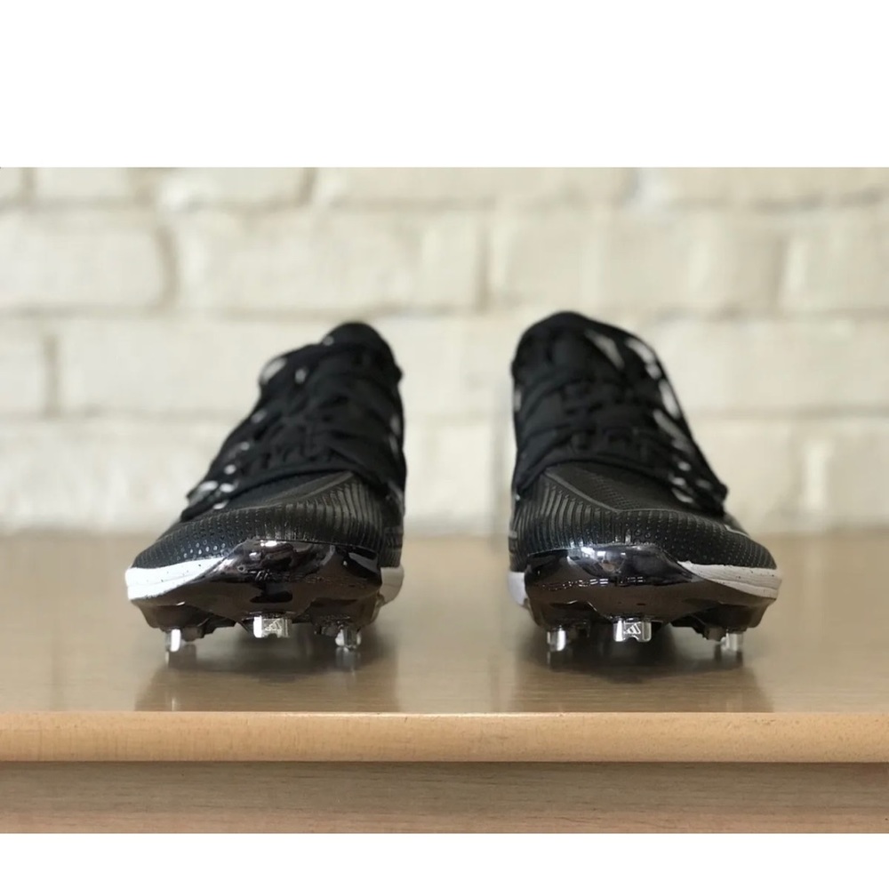 NEW Adidas Afterburner Black White Silver Metal Baseball Cleats FV8805 Mens - Picture 5 of 8